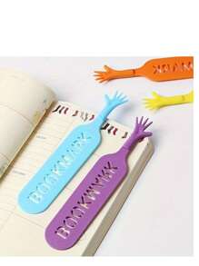 1pc Funny Finger Bookmark Creative Student Reading Book Memo Notebook Novel Page Marker - Multicolor - View 8