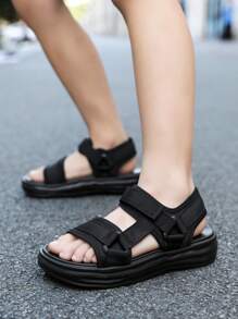 Kids Minimalist Slip-On Sandals, Breathable Non-Slip Durable Flat Beach Shoes, School Style, Summer