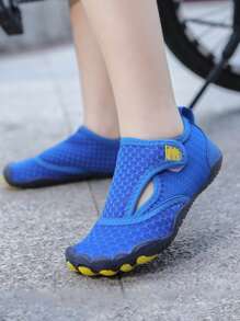 Zapatos de agua y zapatos para vadear al aire libre para niños, con opciones de multicolor a juego entre padres e hijos, Top de tela transpirable, suela suave antideslizante, adecuados para excursionismo al aire libre y actividades acuáticas de niños