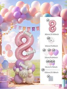 Set de 25 piezas que incluye: Globos con números del 0 al 9 de 32" en rojo/azul/dorado/rosa, Globos de látex con diseño de pata de perro de 12", Globos de látex mixtos de 10" en rojo, amarillo y azul, y Globos largos blancos con forma de hueso de perro. Adecuado para cumpleaños, aniversarios y eventos celebrativos. - Multicolor - Ver 42