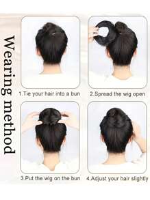 Elegant Women's Bun Hairpiece Hair Extension, 3inch Stretchable Hair Clip Synthetic Wig , High-Temperature Fiber, Versatile For All Hair Types, Secure Fit Design, Hair Accessories Suitable For All Women's Daily Wear And Gatherings