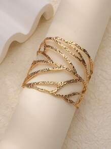 1 PC Hollow Punk Leaves Bracelets Bangle For Women Stainless Steel Gold Color Fashion Waterproof Open Bracelet Holiday Party Jewelry Gift