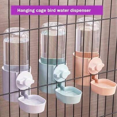 1pc Pet Feeding Bowl, Cage Hanging Bowl, Water Bottle, Bird Food Container Dispenser Pet Feeding & Watering Product (Random Color)