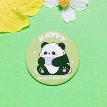 Accesorio de broche/insignia de metal con diseño de oso y panda de dibujos animados, accesorio para ropa y bolsos