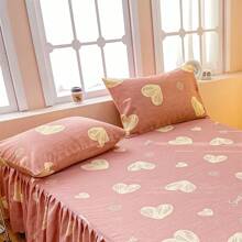 2 Pieces Printing Pillowcase Sweet Pillowcase Machine Washable Pillowcase
