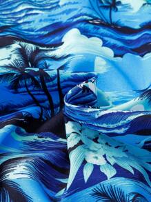 Cămașă hawaiană Aloha, cu mânecă scurtă, ocazională, respirabilă, de vară