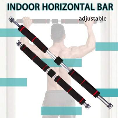 DDCAQIOUA 1pc Door Bar, Door Bar, Pull-Up Bar Door Frame Adjustable From 60cm To 100cm, Can Be Installed Without Screws, Non-Slip, Firm Grip, Foam Handle, Suitable For Home Training