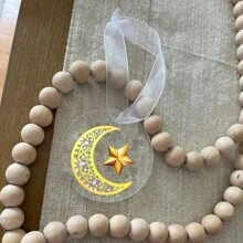 斋月新月亚克力吊坠 - 适合开斋节庆祝活动、家庭聚会和户外用餐装饰 - 金色 - 查看 4