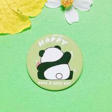 Accesorio de broche/insignia de metal con diseño de oso y panda de dibujos animados, accesorio para ropa y bolsos