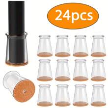 Bộ 24/32 miếng bảo vệ chân ghế nhỏ, miếng lót đồ nội thất cho sàn gỗ cứng, thanh trượt đồ nội thất cho chân ghế, vỏ bọc chân ghế bằng silicon, sàn nhà khỏi trầy xước và giảm tiếng ồn, có 5 màu - Nhiều màu - Xem 18