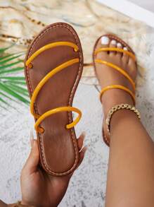 Neu modische sommerliche, feenhafte dünne Riemen Lässig bequeme schicke Pantoffeln