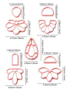 Boho Style Flower Shape Polymer Clay Cutters, 3D High-Precision Clay Cutters For Jewelry Making, Clay Cutting Mold Tool DIY Creative Decorative Earrings, Art And Craft Molds Accessories - Clay Cutter - View 5