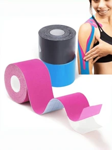 1pc Unisex Sports Kinesiology Tape | Elastic Bandage Muscle Tape - Lifting Support, Pain Relief, Fitness Knee Pads, Sports Tape - Multicolor - View 3