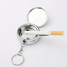 1 pièce de cendrier portable compact, cendrier de poche, en métal, convient comme cadeau pour la famille ou les amis, peut également être utilisé comme mini boîte de rangement personnel