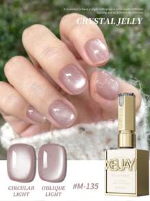XEIJAYI 1PC 15ML Crystal Jelly Nail Gel Cat Eye Semi Permanent Nail Art Soaking UV LED Nail Salon DIY Nail Salon Gel For Spring And Summer - Hồng - Xem 1