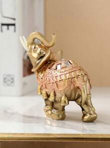 Artisanat en résine d'éléphant, décorations en verre, décorations d'éléphant, éléphants de style européen