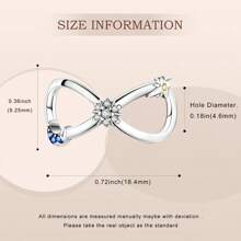 PARCOM 1 pieza Conjunto de joyas de moda con diseño de infinito enchapado en plata, adecuado como regalo de cumpleaños, festividad o joyería perfecta