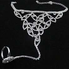 女士时尚夏季脚链奢华珠宝礼品（无盒） - 銀色 - 查看 1