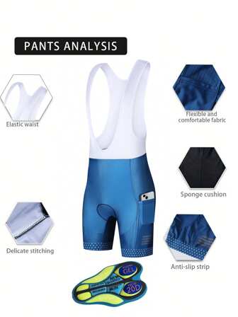 骑行短裤自行车紧身裤铁人三项 20D 凝胶填充专业莱卡自行车短裤透气男士山地自行车短裤带口袋