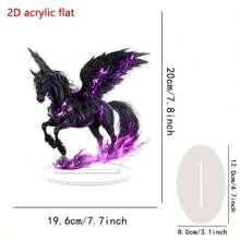 Adorno de conejo/caballo/tigre de Pascua, acrílico plano 2D, decoración de escritorio para el hogar y las fiestas. - Morado - Ver 7