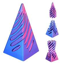 3D 打印旋转玩具，金字塔旋转减压玩具，桌面装饰，适合坐立不安的玩具，高 11 厘米 - 彩色 - 查看 9