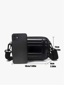 迷你手提箱单肩包硬壳斜挎包，轻便适合学校大学生旅行，PVC防水，夏季小方包，简约风格休闲街头装，适合男士男孩礼物