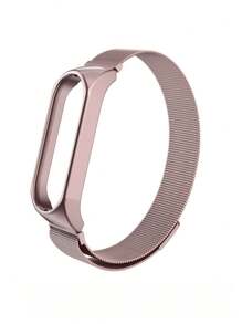 1pc Stainless Steel Strap Compatible With Xiaomi Mi Band 3/4/5/6, Unisex, Classic Minimalist Casual Style - For Mi Band 3/4/5/6 - View 11