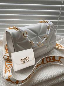 Premium Fashion Embossed Crossbody Bag, Flap Shoulder Bag, Women's Casual Handbags And Wallets Premium Fashion Embossed Crossbody Bag, Flap Shoulder Bag, Women's Casual Handbags And Wallets, Best Choice For White-Collar, Novice Daily Commuter - Multicolor - View 11