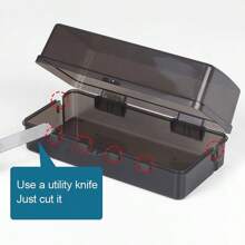 Cajas eléctricas para exteriores, caja de gestión de cables impermeable a prueba de lluvia, caja de enchufe a prueba de clima, Caja impermeable para tablero de cableado RDI6 - Negro - Ver 5