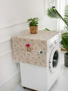 1件装花卉印花洗衣机罩、收纳袋、整理袋、储物袋、厨房装饰、家居用品、母亲节礼物、卧室装饰、花园装饰、夏季装饰、海滩装饰、旅行必备品、房间装饰、软萌玩具、毕业季礼物 - 彩色 - 查看 3