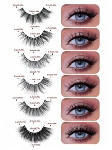 Happy Butterfly 30 Pairs Mixed Style Natural Crossover False Eyelashes, Handmade Lengthened Thick Curly Eyelashes Artificial 3D Fuax Mink Eyelashes D Curvature Makeup Tools Hot Sellers For Daily Life,Gift For Christmas. - 交叉款 - 查看 6