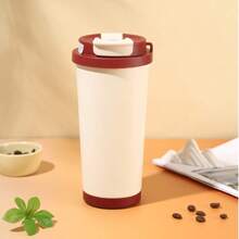 1pc Large Capacity Insulated Water Bottle With Rope, Double Mouth Stainless Steel Cup - Multicolor - View 11