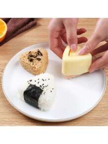 1 Piece Semi-Circular Rice Ball Mold, Classic Triangle Rice Ball Mold Maker Sushi Mold Rice Former And DIY Bento Box Tools, Plastic Rice Spoon For Japanese Boxed Bento, Home DIY Stamping Mold. - Multicolor - View 9
