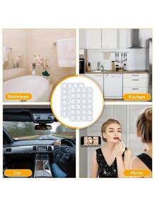 1pc Silicone Suction Cup Holder - Multipurpose Anti-Slip Adhesive Mobile Phone Stand Pad, Portable Detachable Square Bracket For Handsfree Selfie And Video Recording Compatible With IPhone, Android Phone, Gift For Birthday, Family, Friends Phone Holder, Phone Accessories