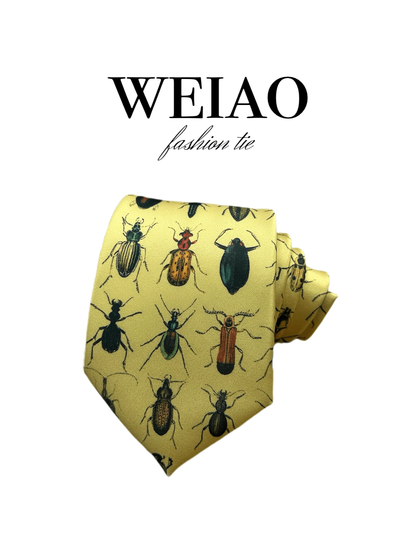 1pc Insect Printed Necktie, Realistic & Clear Pattern, Highly Personalized And FashionableMen Necktie - Multicolor - View 1