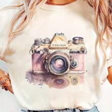 1 件/2 件/3 件精美花卉相机烫印贴纸，可水洗热转印贴纸，适用于 DIY 服装、T 恤、口罩、牛仔裤和背包，混合颜色，纸张，一次性