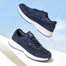 CAMEL CROWN Camel Men's Shoes 2024 Summer Casual Mesh Sports Shoes Men's Lightweight Soft Sole One-Step Wear Breathable Walking Shoes Men - Blue - View 2