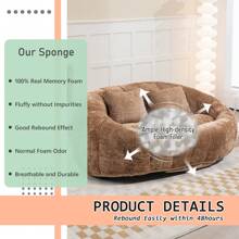 Chenille Lazy Sofa, 2 Seat Bean Bag Sofa Chair, Durable Soft Comfort Recliner, Lazy Loveseat Sofa Bed, Includes 2 Pillows, Indoor/Outdoor Use, No Assembly Required, Suitable For Living Room, Bedroom, Dormitory And Apartment(Coffee) - 咖啡棕 - 查看 5