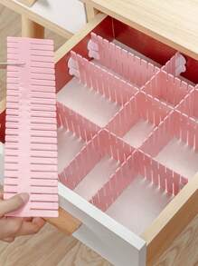 1pc Cabinet Drawer Office Storage Organizer Divider Board, Freely Combinable Plastic Partition - Multicolor - View 7