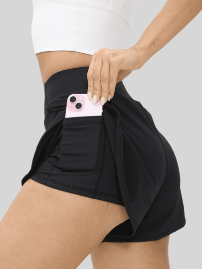 Summer Workout 1pc Quick Dry High-Waisted Double-Layer Inner Pocket Women Sports Running Fitness Shorts