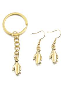 20pcs/Set 2 Color 10*23mm DIY Alloy Accessories, Penguin Charm Pendant, Jewelry Making Materials For Necklace, Bracelet, Bag