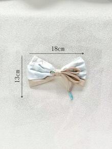1pc New Chinese-Style Ink Painting Bowknot Ribbon Hair Clip - Multicolor - View 2