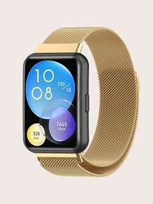 1 件普通不锈钢镂空米兰尼斯磁性可拆卸表带，适用于华为 Watch Fit 2 - Watch Fit 2 - 查看 18