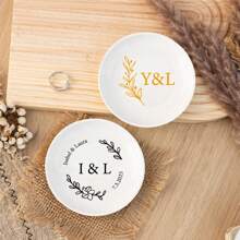 Customized Wedding Ring Dish, Personalized Engagement Gifts, Initial Ring Dish, Gifts For Couple, Ring Holder Dish, Valentine's Day Gifts
