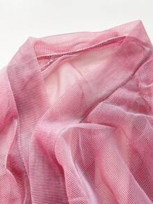 1 peça xale protetor solar decorativo de material chiffon brilhante de cor sólida feminino, cardigan de proteção solar de estilo fofo adequado para primavera, verão, outono, viagens ao ar livre