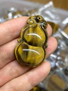 1pic Natural Tiger Eye Calabash Crystal Pendant,Birthday Gifts, New Year's Gifts, Christmas Gifts, Valentine's Day Gifts