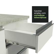 Mueble Cocina 120x60 1 Puerta 2 Caj Sin Tablero Glamy Madesa - Blanco - Ver 7