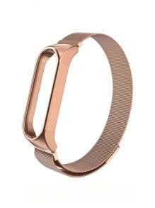 1pc Stainless Steel Strap Compatible With Xiaomi Mi Band 3/4/5/6, Unisex, Classic Minimalist Casual Style - For Mi Band 3/4/5/6 - View 10