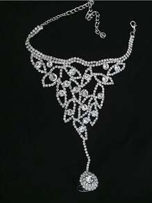 女士时尚夏季脚链奢华珠宝礼品（无盒） - 銀色 - 查看 2