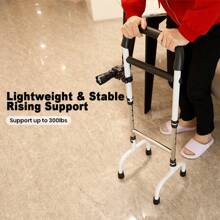 1pc Elderly Bedside Bed Guard Rails Punch Free Wake Up Booster, Armrest Beside The Bed Bathroom Elderly Assisted, Get Up Aids, Easy Riser Bed Rail Assist Bar Handle With Storage Pouch - màu đen - Xem 10